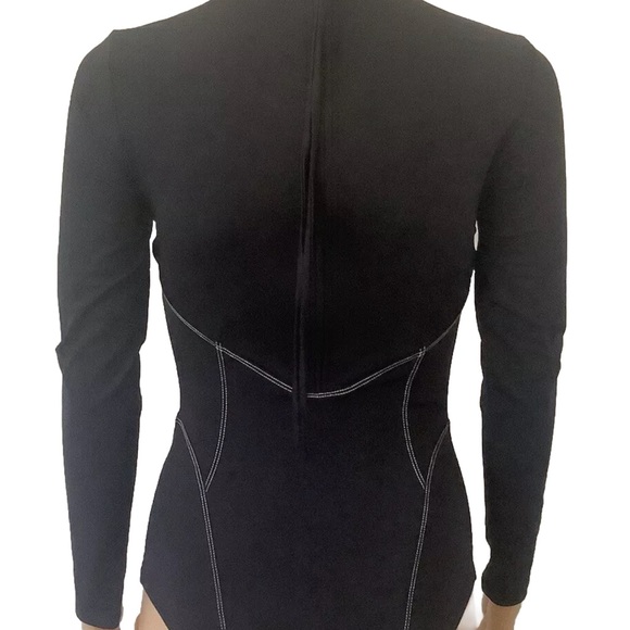 Mara Hoffman designer Black Rash Guard One Piece Swimsuit Small women’s swimwear - Picture 12 of 16